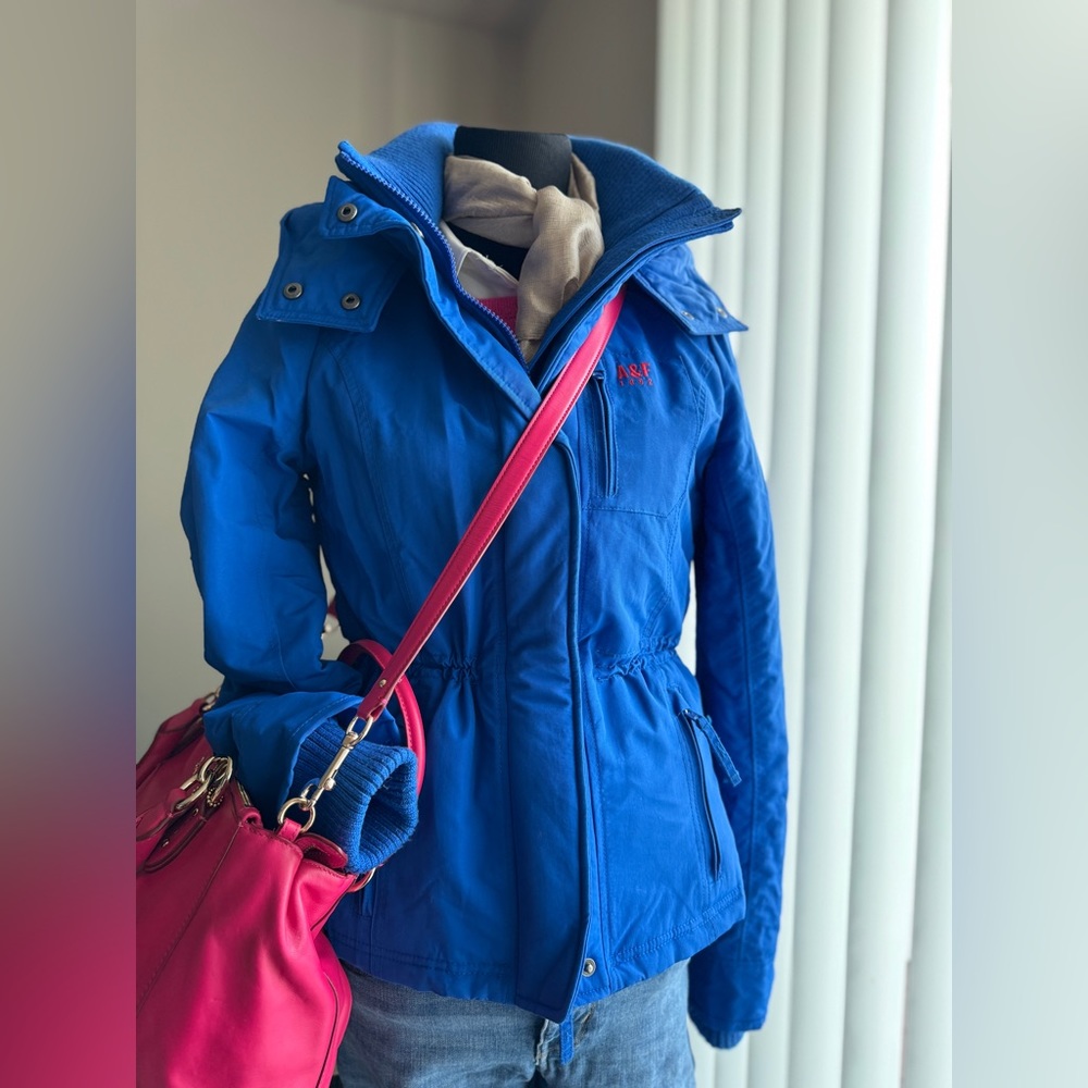 Abercrombie Blue Parka - Medium